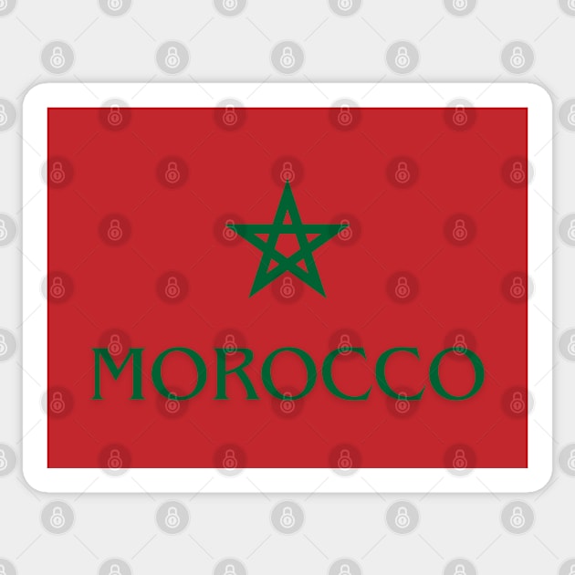 Moroccan Flag Sticker by aybe7elf